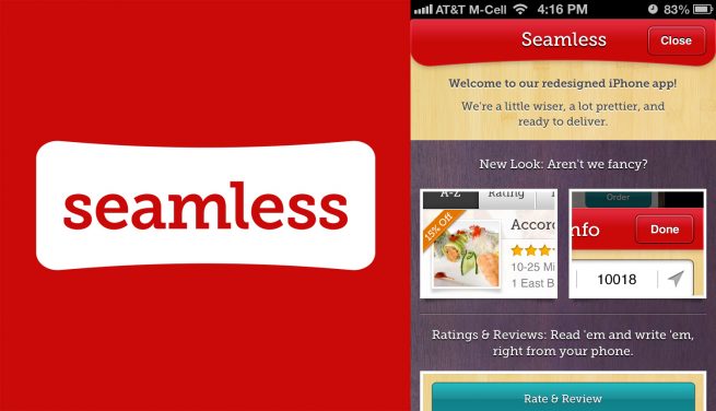The mobile interface for Seamless. 