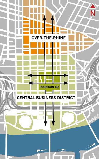 110 block target area is highlighted in bright orange. Photo credit 3CDC.