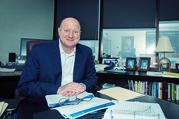 TREVOR LAUER AT THE EDISON PLAZA BUILDING AT DTE HEADQUARTERS - DOUG COOMBE